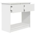 vidaXL Konzolový stolík so zásuvkami biely 85,5x38,5x74,5 cm