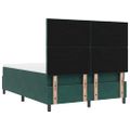 vidaXL Posteľ s pružinovým rámom Tmavozelená 200 x 140 cm Zamat