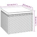 vidaXL 3-miestna záhradná pohovka strecha a podnožka sivá polyratan