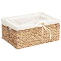 vidaXL Úložné košíky 3 ks Vodný hyacint 40 x 30 x 18 cm Prírodná