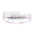 vidaXL Posteľný rám medový 180x200 cm Super King masívne drevo