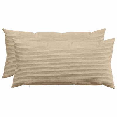 vidaXL Poťah na podložku 2 pcs HEERLEN Sivohnedá 40 x 70 cm manšestr