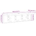 vidaXL Vešiak na stenu Nástenná montáž Dymová dub 40 x 10,5 x 10,5 cm