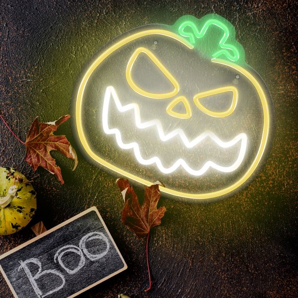 neon tekvica Forever PLEXI LED PUMPKIN ANGRY