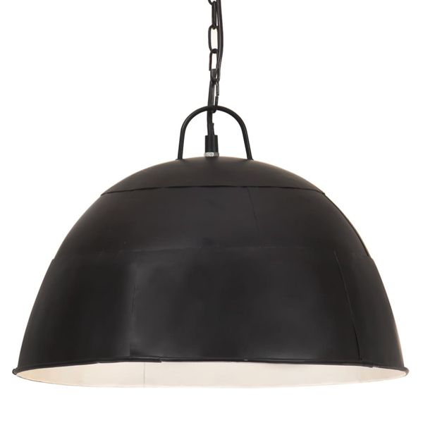 vidaXL Industriálna vintage závesná lampa 25W, čierna,okrúhla 41cm E27