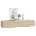 vidaXL Nástenná zásuvková polica dubová 60x23,5x10 cm MDF