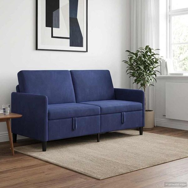 vidaXL Sofa s úložným priestorom Policajná modrá 172 x 78 x 87 cm