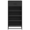 vidaXL Regál na topánky čierna 48x38x97,5 cm spracované drevo