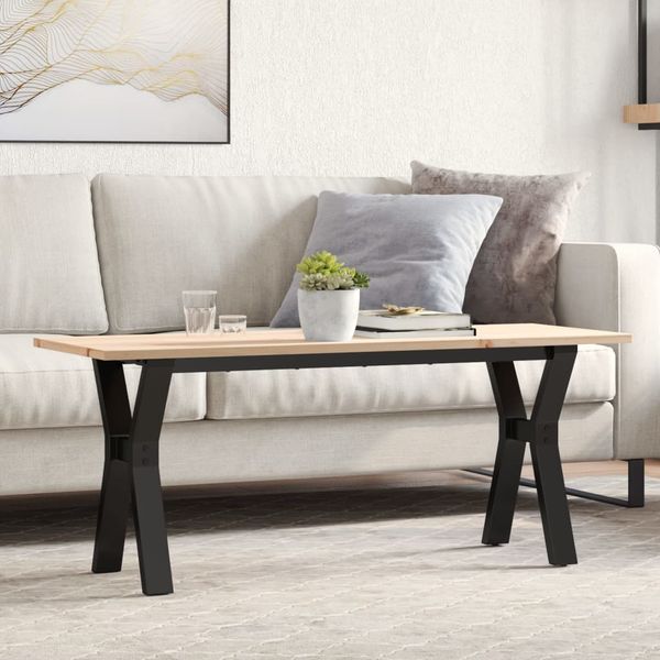 vidaXL Konferenčný stolík v tvare Y 110x40x45 cm borovica a oceľ