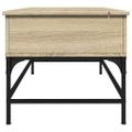 vidaXL Konferenčný stolík, dub sonoma 100x50x45cm kompozitné drevo+kov