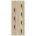 vidaXL Vešiak na stenu Nástenná montáž Sonoma dub 30 x 1,5 x 80 cm