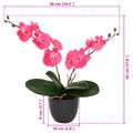 vidaXL Umelá rastlina orchidea Červená 36 x 10 x 30 cm
