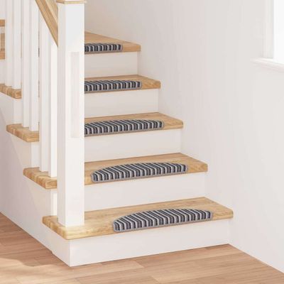 vidaXL Samolepiace schodové rohože 15 pcs Sivá 56 x 17 x 3 cm