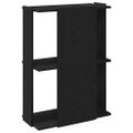 vidaXL Knižnica s 3 policami čierna 60x30x80 cm kompozitné drevo
