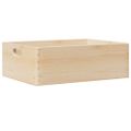 VidaXL Drevená škatuľka s rúčkami 40x30x13 cm masívna borovica
