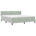 vidaXL Posteľ s pružinovým rámom Svetlosivá 200 x 180 cm Zamat