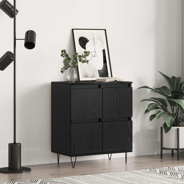 vidaXL Servírovacia skriňa Čierny dub 60 x 35 x 70 cm