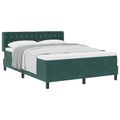 vidaXL Posteľ s pružinovým rámom Tmavozelená 200 x 140 cm Zamat