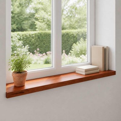 vidaXL Parapety 2 ks Hnedá 100 x 30 x 2 cm Masívne bukové drevo