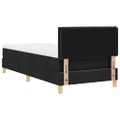 vidaXL Posteľ s pružinovým rámom s vankúšom Čierna 80 x 200 cm látka