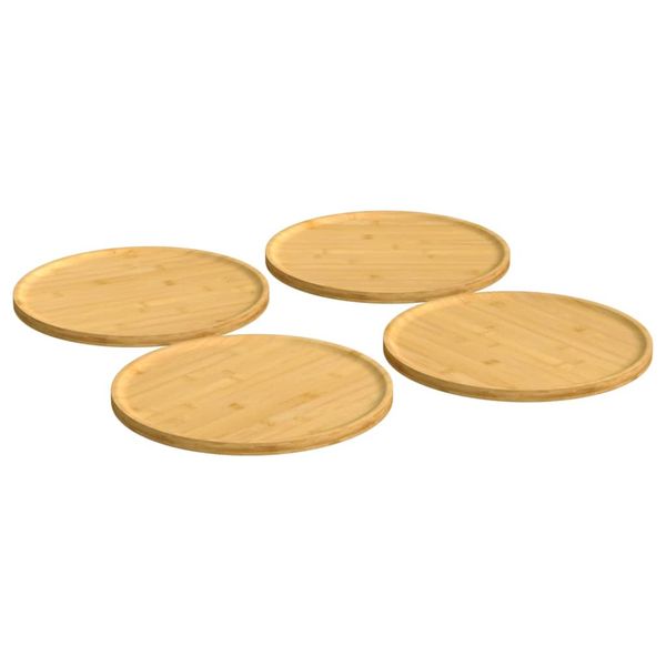 vidaXL Taniere na pizzu 4 ks Ø32x1,5 cm bambus