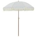 vidaXL Plážový slnečník 160 x 160 x 196 cm Polyester a oceľ Okrúhly
