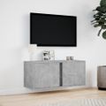 vidaXL TV nástenná skrinka s LED svetlami betónovo sivá 80x31x35 cm