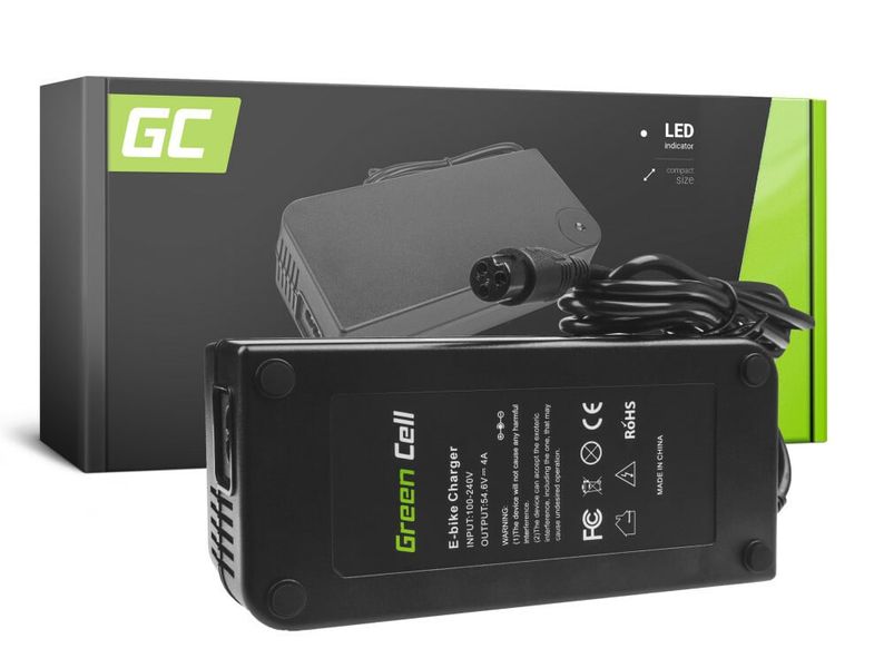 Green Cell ACEBIKE11 nabíjačka pre elektrobicykle 54,6V 4A (3 pin)