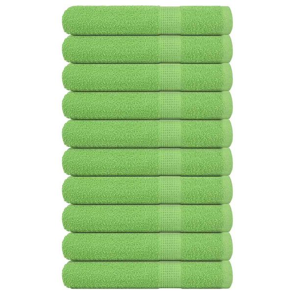 vidaXL Saunové osušky FROGN 10 ks jablkovo zelené 80x200 cm 360 g/m²