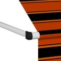 vidaXL Ručne zaťahovacia markíza 100 cm oranžová a hnedá