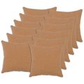 vidaXL Poťah na podložku 12 pcs HEERLEN Béžová 45 x 45 cm Bouclé