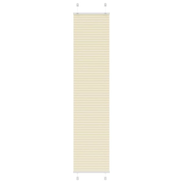 vidaXL Skladaná roleta krémová 40x200 cm šírka látky 39,4 cm polyester