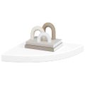 vidaXL Plávajúce rohové police 2 ks biele 35x35x3,8 cm MDF