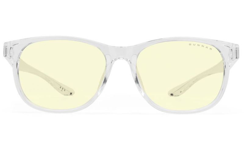 GUNNAR kancelářske/herní brýle RUSH CRYSTAL * jantárová skla * BLF 65 * NATURAL focus Brýle, herní, detské, od 12 let, pruhledné obroucky, jantarová skla