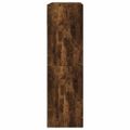 vidaXL Botník s 2 výklopnými zásuvkami dymový dub 80x34x116 cm