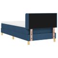 vidaXL Posteľ s pružinovým rámom s vankúšom Modrá 200 x 100 cm látka