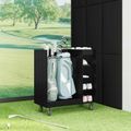 vidaXL Golfová skriňa s kolesom Čierny dub 90 x 45 x 98 cm