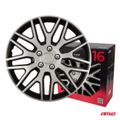 Poklice Dakar 16” čierno-strieborná sada 4 ks COLOR BOX