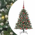 vidaXL Umelý vianočný stromček Zelená 120 cm PVC, plast a oceľ