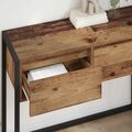 vidaXL Koncový stôl Staré drevo 100 x 36 x 75 cm Kompozitné drevo