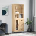 vidaXL Vysoká skrinka dub sonoma 69,5x34x180 cm spracované drevo