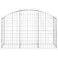 vidaXL Oblúkový gabionový kôš 150x50x80/100 cm pozinkované železo