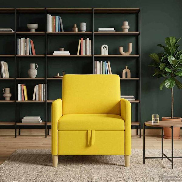 vidaXL Sofa s úložným priestorom Svetložltá 72 x 78 x 87 cm Polyester