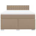 vidaXL Boxspring posteľ s matracom kapučínová 140x190 cm umelá koža