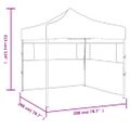 vidaXL Profesionálny skladací párty stan+2 steny 2x2 m, oceľ, biely