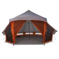 vidaXL Tipi stan so strechou Šedá a oranžová 508 x 470 x 300 cm taft