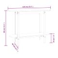 vidaXL Konzolový stolík čierny 110x40x80 cm masívne borovicové drevo