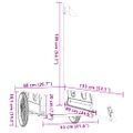 vidaXL Príves na bicykel, čierny, oxfordská látka, železo