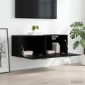 vidaXL Nástenná skrinka Čierny dub 100 x 36,5 x 35 cm Kompozitné drevo