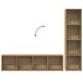 VidaXL skrinky na knihy 3 ks Artisan Oak Engineered Wood